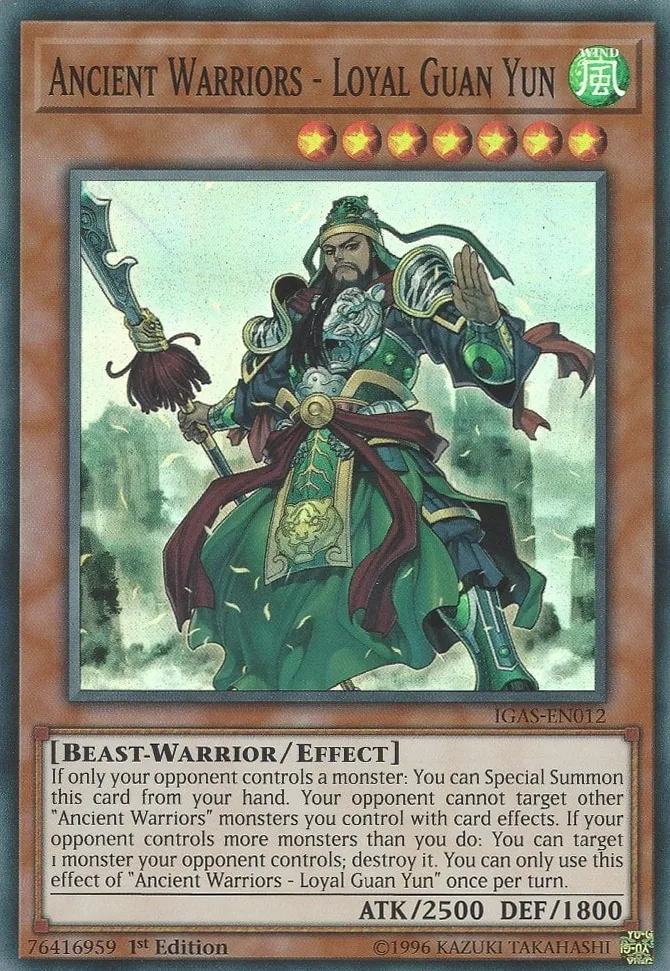 Ancient Warriors - Loyal Guan Yun — Ignition Assault — Yu-Gi-Oh!