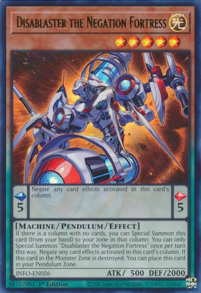 Disablaster the Negation Fortress from The Infinite Forbidden - Yu-Gi-Oh!