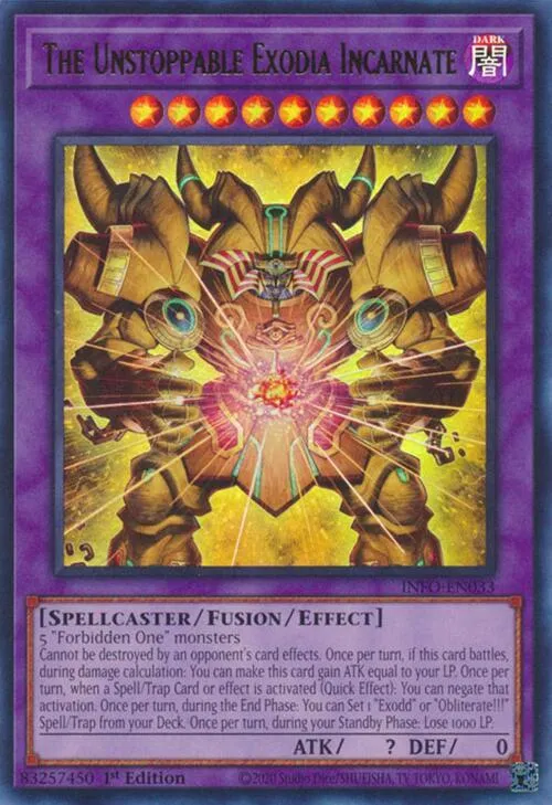 The Unstoppable Exodia Incarnate — The Infinite Forbidden — Yu-Gi-Oh!