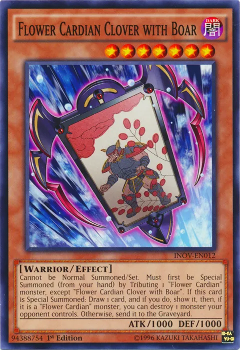 Fleur Cardian Trèfle avec Sanglier — Invasion: Vengeance — Yu-Gi-Oh!