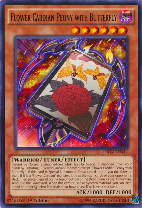 Fleur Cardian Pivoine à Papillon — Invasion: Vengeance — Yu-Gi-Oh!