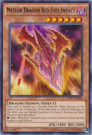 Dragon Météore Impact aux Yeux Rouges — Invasion: Vengeance - Unlimited — Yu-Gi-Oh!