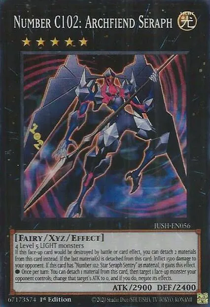 Number C102: Archfiend Seraph — Justice Hunters — Yu-Gi-Oh!