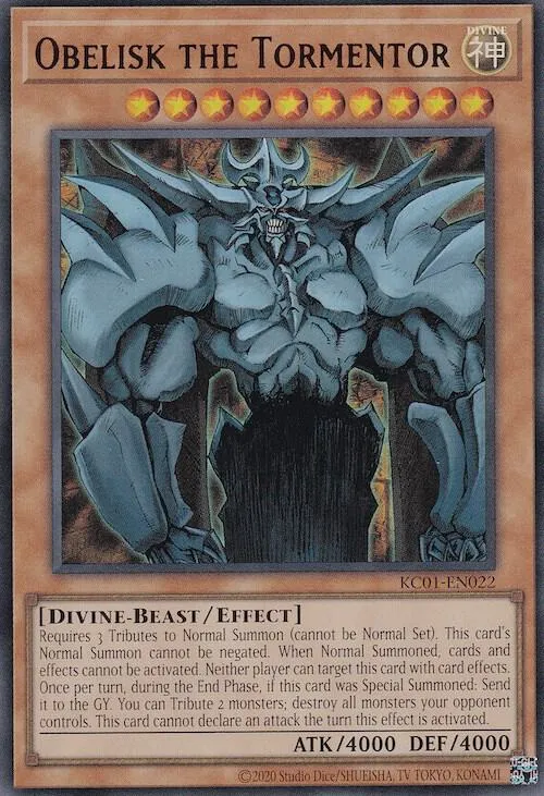 Obelisk the Tormentor — 25th Anniversary Ultimate Kaiba Set — Yu-Gi-Oh!