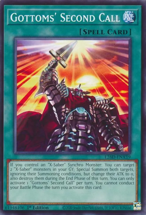 Gottoms' Second Call — Legendary Modern Decks 2026 — Yu-Gi-Oh!