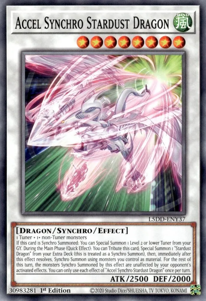 Accel Synchro Stardust Dragon — Legendary 5D's Decks — Yu-Gi-Oh!