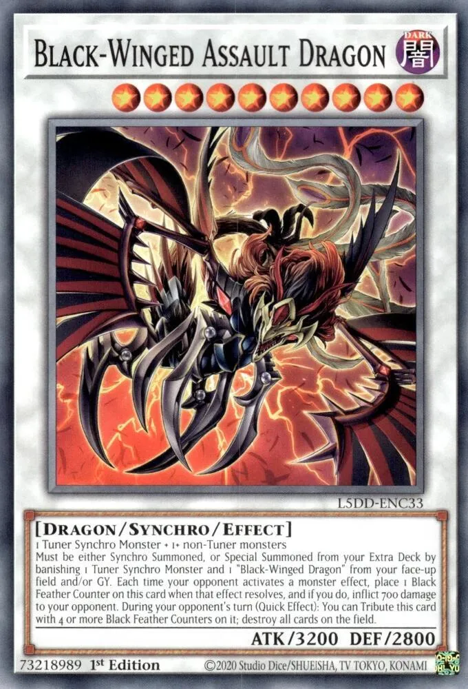 Black-Winged Assault Dragon — Legendary 5D's Decks — Yu-Gi-Oh!