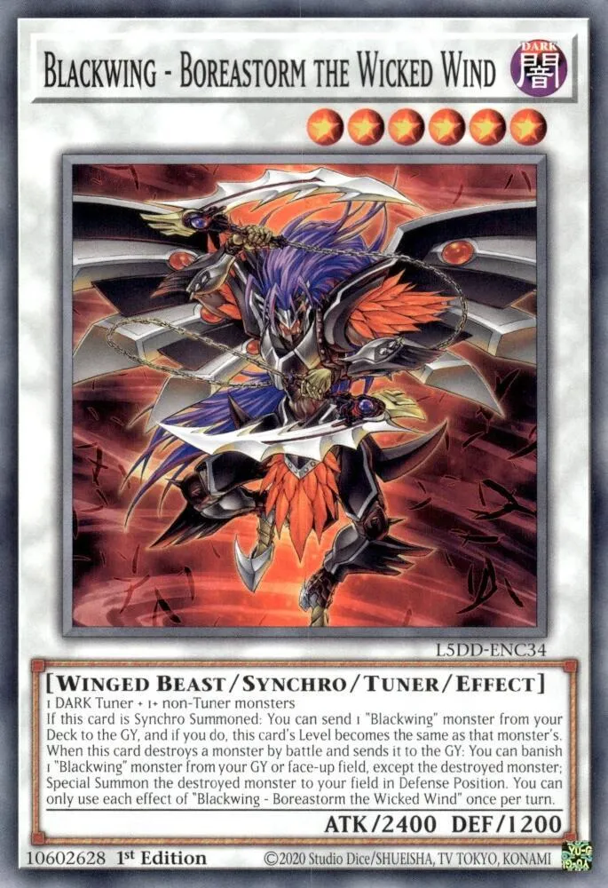 Blackwing - Boreastorm the Wicked Wind — Legendary 5D's Decks — Yu-Gi-Oh!