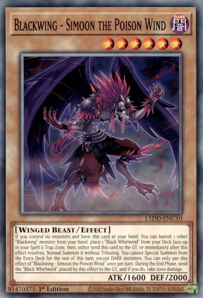 Blackwing - Simoon the Poison Wind — Legendary 5D's Decks — Yu-Gi-Oh!