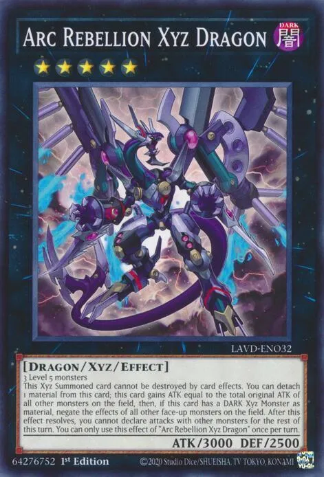Dragon Xyz de la Rébellion de l'Arc — Legendary Arc-V Decks — Yu-Gi-Oh!