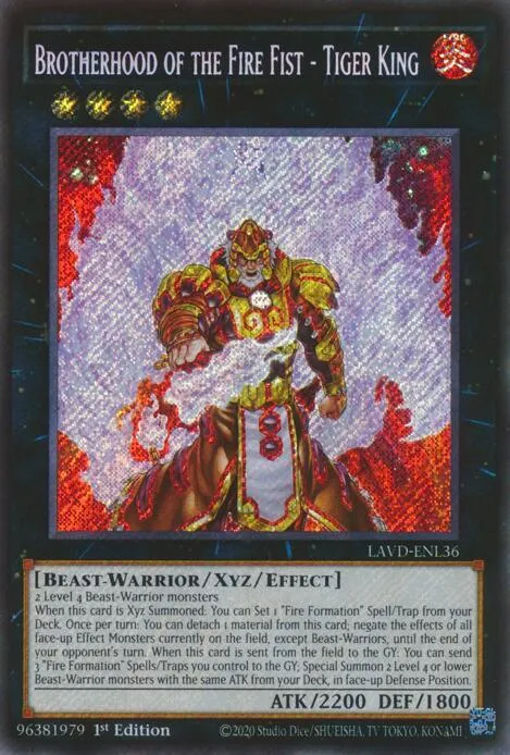 Brotherhood of the Fire Fist - Tiger King — Legendary Arc-V Decks — Yu-Gi-Oh!