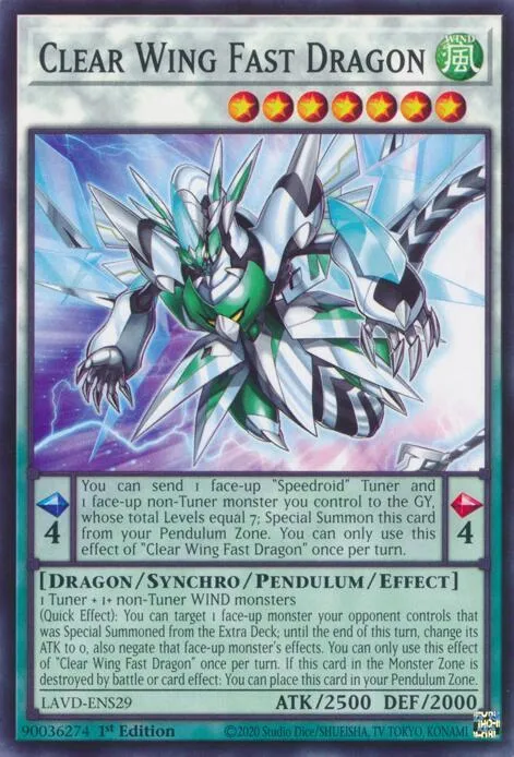 Dragon Rapide de l'Aile Claire — Legendary Arc-V Decks — Yu-Gi-Oh!