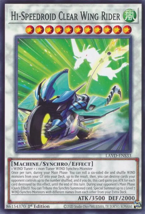 Hi-Speedroid Clear Wing Rider — Legendary Arc-V Decks — Yu-Gi-Oh!