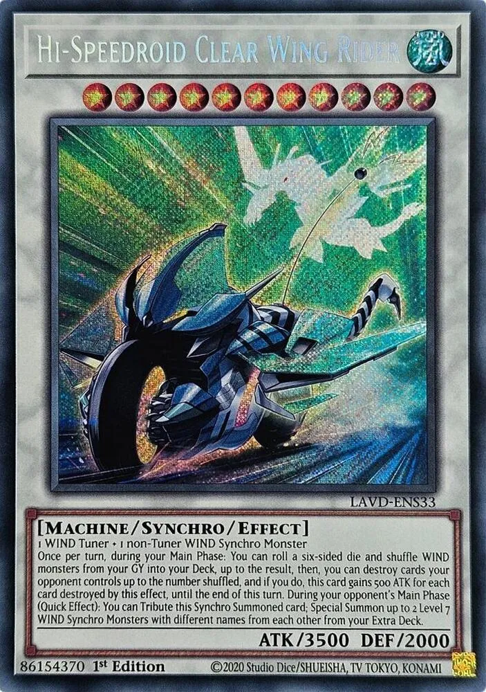 Motocycliste Aile Claire Grande Vitesseroid — Legendary Arc-V Decks — Yu-Gi-Oh!