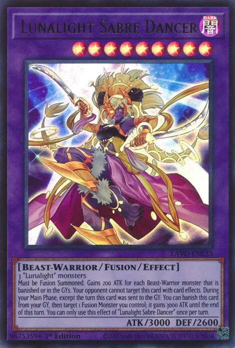 Lunalight Sabre Dancer — Legendary Arc-V Decks — Yu-Gi-Oh!