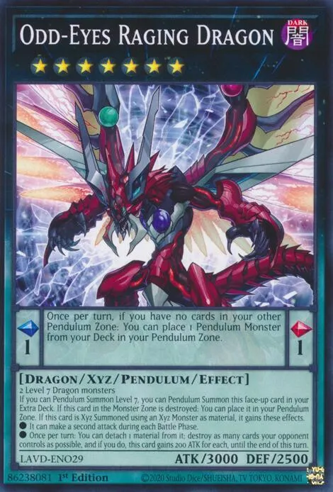 Dragon de Rage aux Yeux Impairs — Legendary Arc-V Decks — Yu-Gi-Oh!