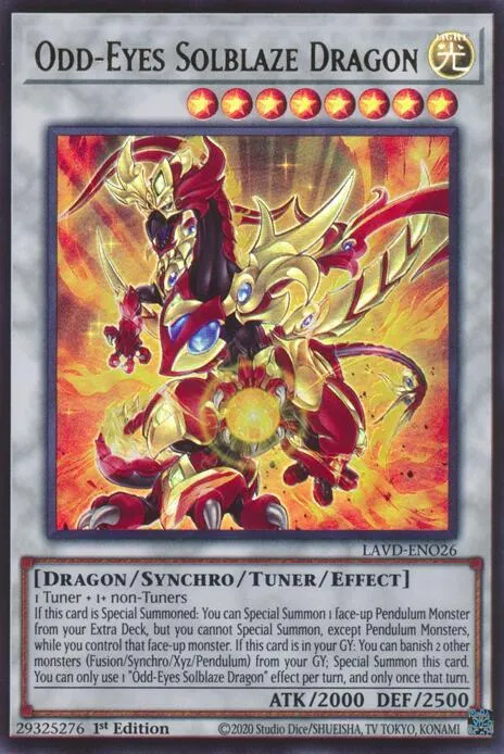Odd-Eyes Solblaze Dragon — Legendary Arc-V Decks — Yu-Gi-Oh!