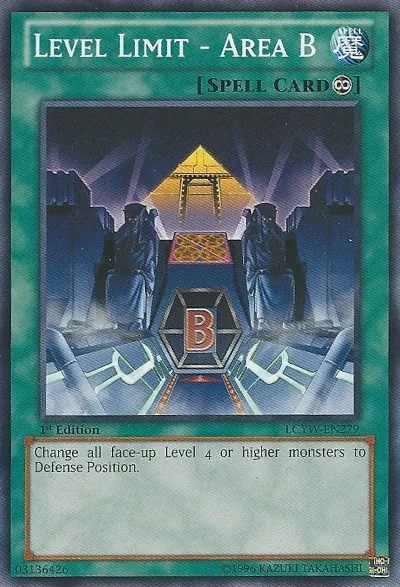 Level Limit - Area B — Legendary Collection 3: Mega Pack — Yu-Gi-Oh!