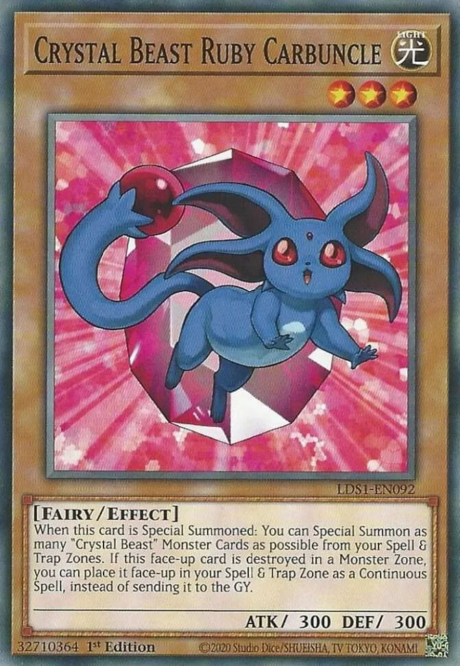 Crystal Beast Ruby Carbuncle — Legendary Duelists: Season 1 — Yu-Gi-Oh!