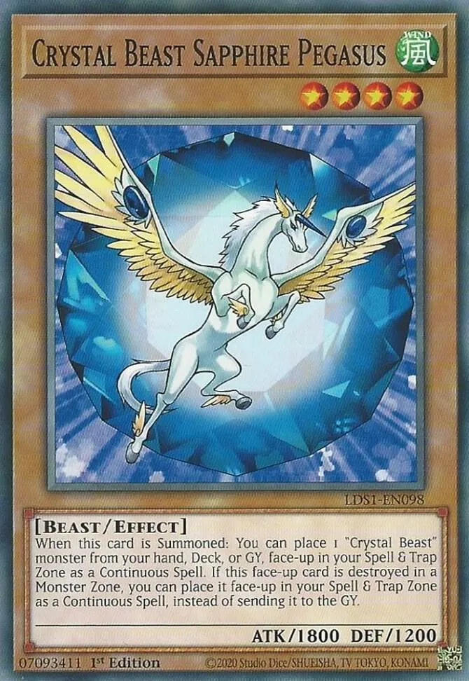 Crystal Beast Sapphire Pegasus — Legendary Duelists: Season 1 — Yu-Gi-Oh!