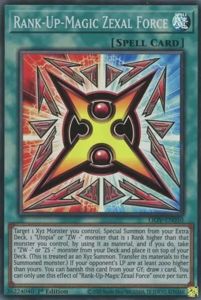 Force de Zexal Magie-Rang-Plus — Lightning Overdrive — Yu-Gi-Oh!