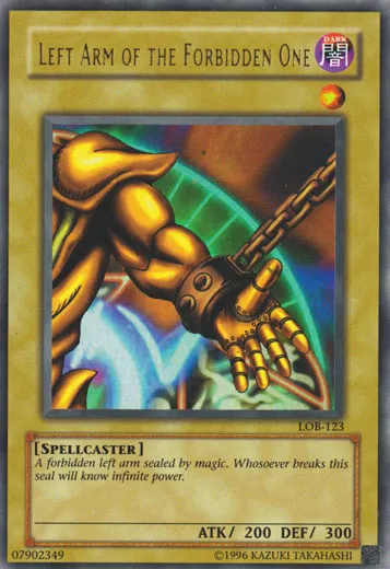 Bras Gauche de l'Interdit — Legend of Blue Eyes White Dragon - Unlimited — Yu-Gi-Oh!