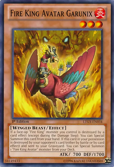 Fire King Avatar Garunix — Lord of the Tachyon Galaxy — Yu-Gi-Oh!