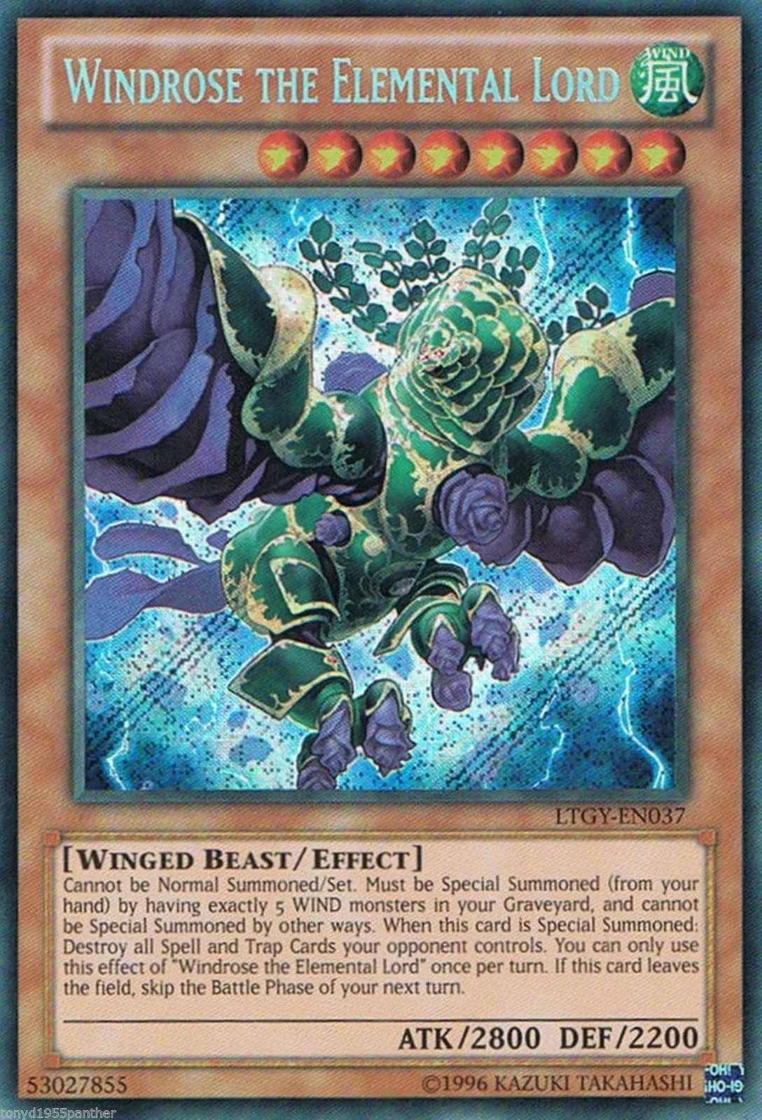 Windrose the Elemental Lord — Lord of the Tachyon Galaxy - Unlimited — Yu-Gi-Oh!
