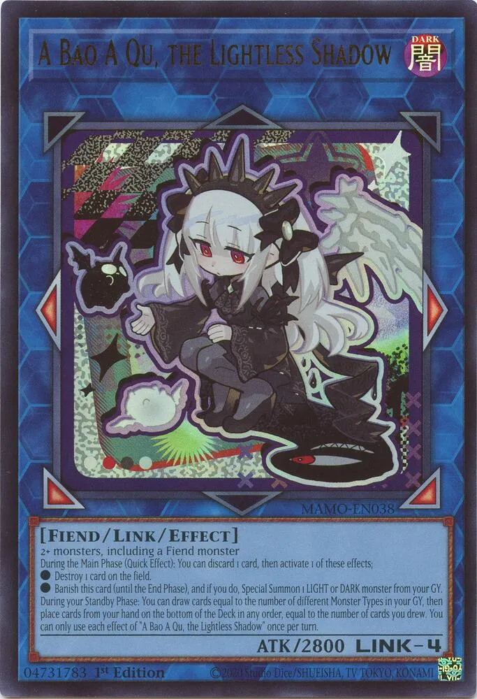 A Bao A Qu, the Lightless Shadow from Magnificent Monsters - Yu-Gi-Oh!