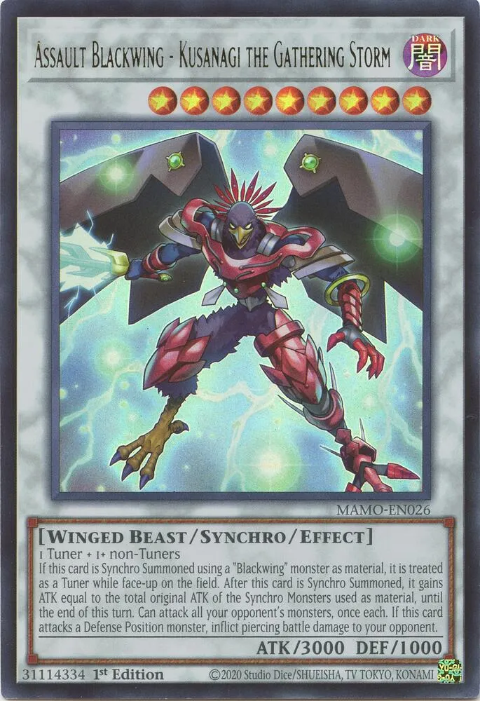 Assaut Aile Noire - Kusanagi la Tempête Rassembleuse — Magnificent Monsters — Yu-Gi-Oh!