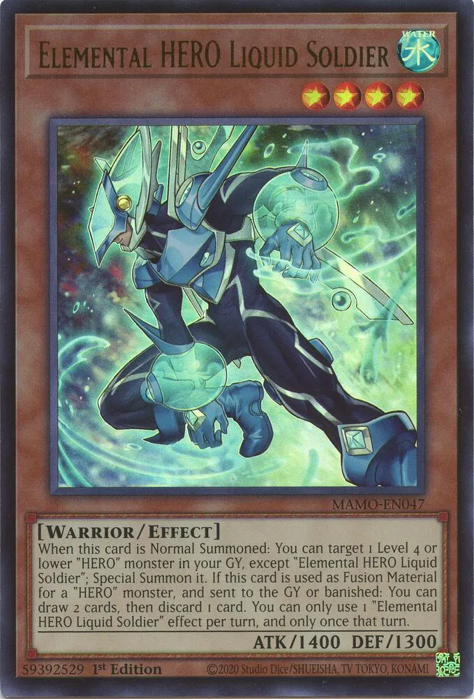 Soldat Liquide, HÉROS Élémentaire — Magnificent Monsters — Yu-Gi-Oh!