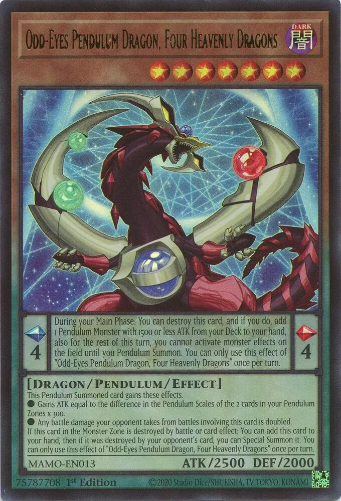 Dragon Pendule aux Yeux Impairs, Quatre Dragons Divins — Magnificent Monsters — Yu-Gi-Oh!