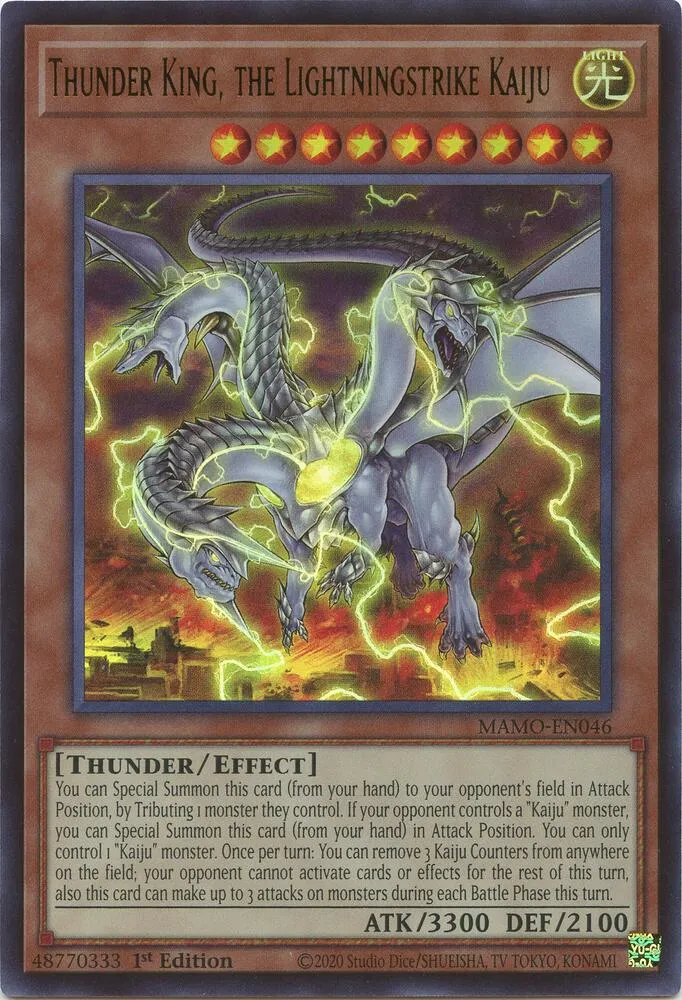 Thunder King, the Lightningstrike Kaiju from Magnificent Monsters - Yu-Gi-Oh!