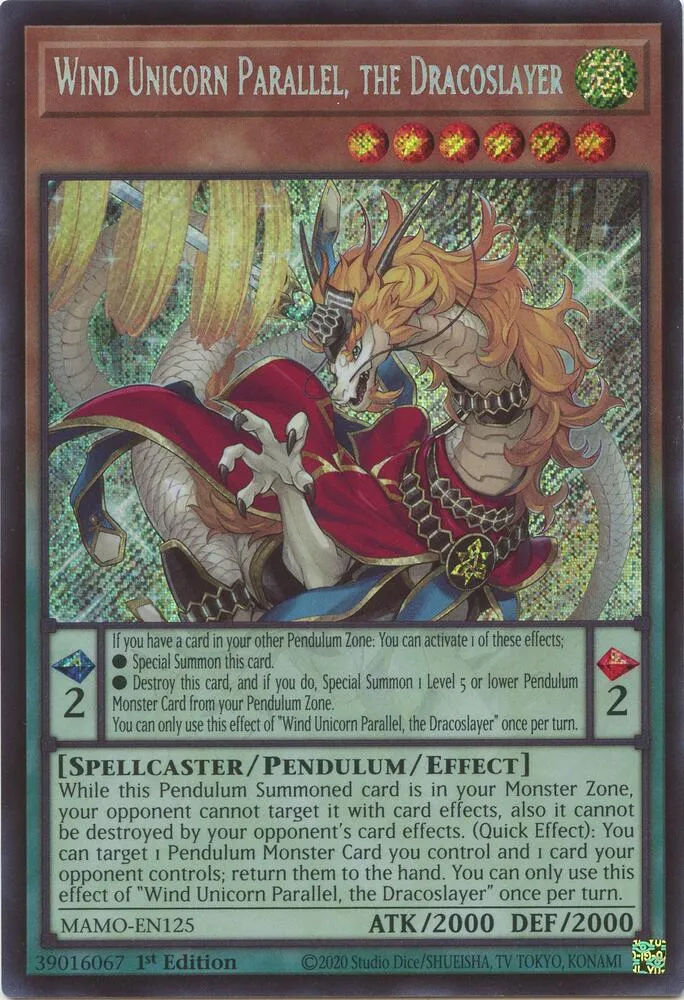 Wind Unicorn Parallel, the Dracoslayer — Magnificent Monsters — Yu-Gi-Oh!
