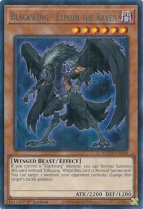 Blackwing - Elphin the Raven — Maze of Memories — Yu-Gi-Oh!