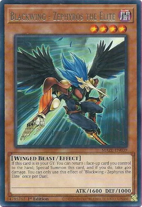 Blackwing - Zephyros the Elite — Maze of Memories — Yu-Gi-Oh!