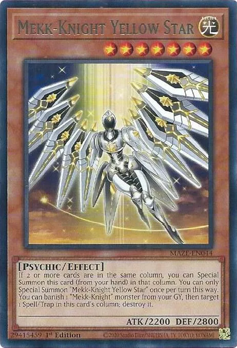 Mekk-Knight Yellow Star — Maze of Memories — Yu-Gi-Oh!