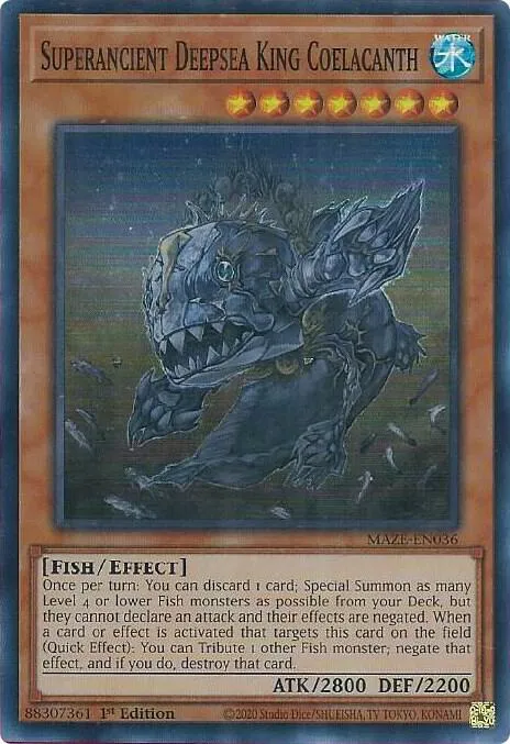 Superancient Deepsea King Coelacanth — Maze of Memories — Yu-Gi-Oh!