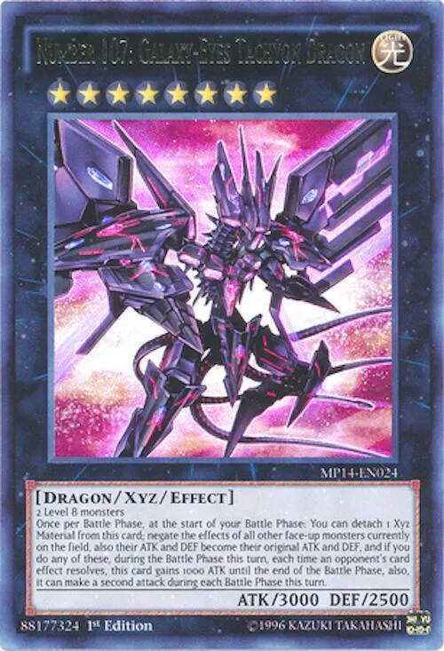 Number 107: Galaxy-Eyes Tachyon Dragon — 2014 Mega-Tins Mega-Pack — Yu-Gi-Oh!