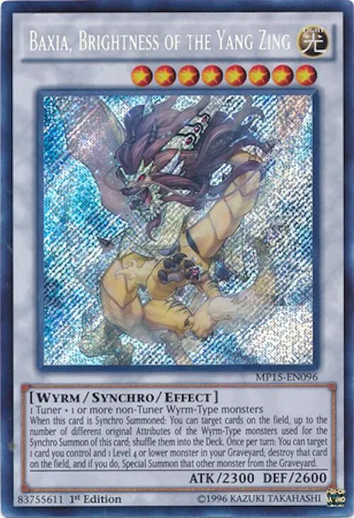 Baxia, Brightness of the Yang Zing — 2015 Mega-Tin Mega Pack — Yu-Gi-Oh!