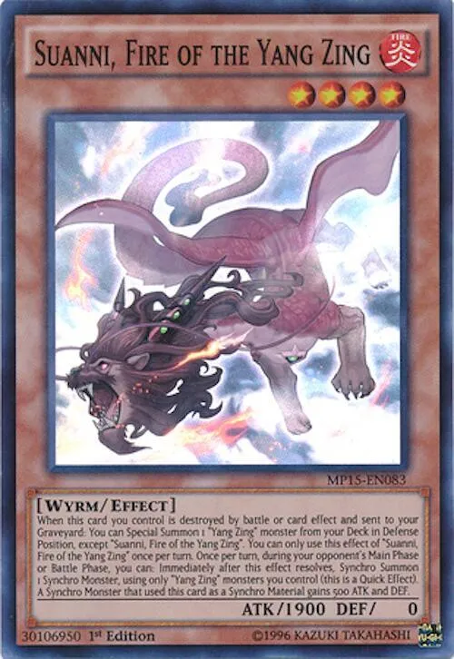 Suanni, Fire of the Yang Zing — 2015 Mega-Tin Mega Pack — Yu-Gi-Oh!