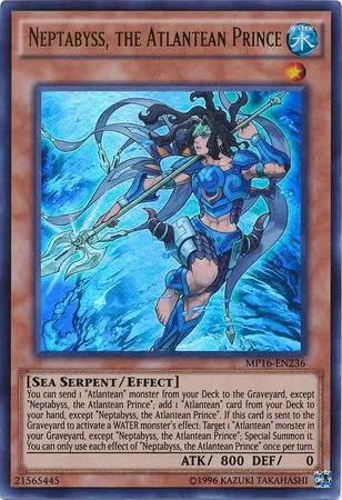 Neptabyss, the Atlantean Prince — 2016 Mega-Tin Mega Pack - Unlimited — Yu-Gi-Oh!