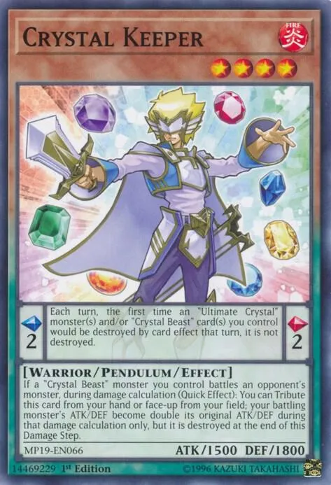 Crystal Keeper — 2019 Gold Sarcophagus Tin Mega Pack — Yu-Gi-Oh!