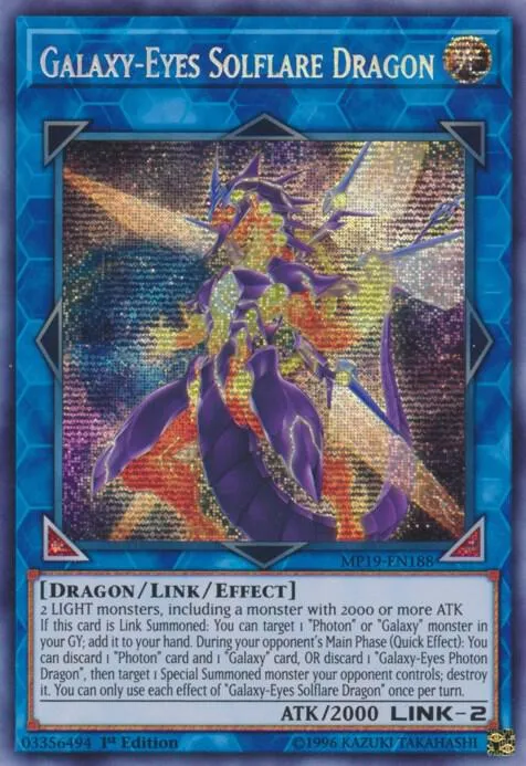 Galaxy-Eyes Solflare Dragon — 2019 Gold Sarcophagus Tin Mega Pack — Yu-Gi-Oh!