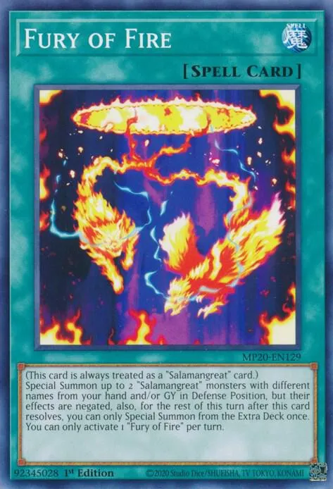 Fury of Fire — 2020 Tin of Lost Memories Mega Pack — Yu-Gi-Oh!