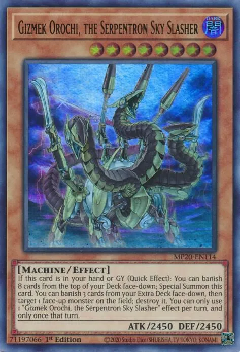 Gizmek Orochi, the Serpentron Sky Slasher — 2020 Tin of Lost Memories Mega Pack — Yu-Gi-Oh!