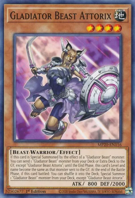 Gladiator Beast Attorix — 2020 Tin of Lost Memories Mega Pack — Yu-Gi-Oh!