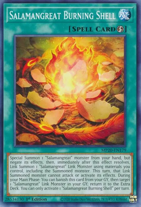 Salamangreat Burning Shell — 2020 Tin of Lost Memories Mega Pack — Yu-Gi-Oh!