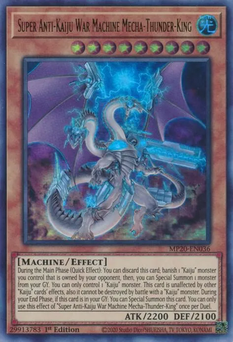 Super Anti-Kaiju War Machine Mecha-Thunder-King — 2020 Tin of Lost Memories Mega Pack — Yu-Gi-Oh!