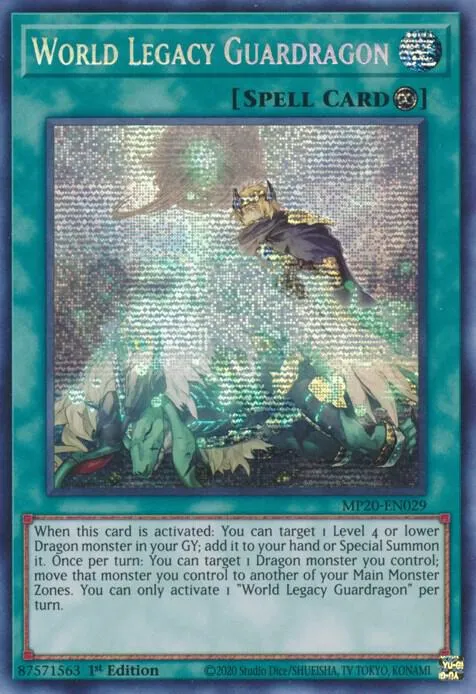 World Legacy Guardragon — 2020 Tin of Lost Memories Mega Pack — Yu-Gi-Oh!